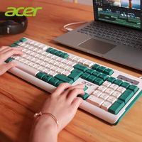 百亿补贴：acer 宏碁 有线键盘轻音机械手感台式电脑笔记本通用薄膜键盘超轻音