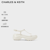 CHARLES&KEITH24夏个性柔软松糕厚底休闲凉鞋女CK1-70920152 Cream奶白色 35
