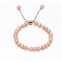 千足珍珠 淡水珍珠合金扣手链 简约女复古风 闺蜜同款