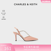 CHARLES & KEITH CHARLES＆KEITH女鞋CK1-60280280-B通勤半宝石链条高跟婚鞋单鞋女