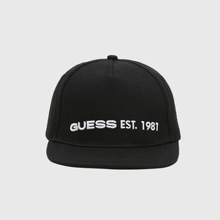 GUESS 男士字母刺绣LOGO百搭鸭舌帽-M1BZ10WBN60 JBLK-黑色 ONE