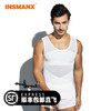 INSMANX 男薄款塑身衣定型背心男束身束胸束腰塑形收啤酒肚大肚子 白色 M（体重140-180斤）