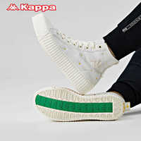 百亿补贴：Kappa 卡帕 雪绒花厚底板鞋女皮面运动鞋休闲鞋-K0A85VS52P