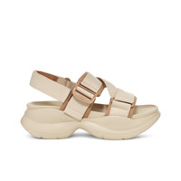 UGG 女士纯色厚底露趾魔术贴搭扣凉鞋 1152687-SAN 沙色 37