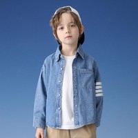 Schwartz 童装牛仔衬衣春装新款韩版中大童儿童时尚上衣