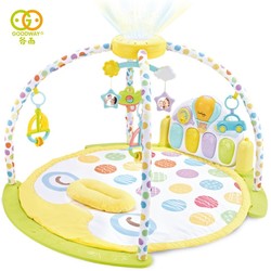 GOODWAY 谷雨 婴儿架儿童玩具0-1岁婴儿脚踏琴钢琴架新生儿宝宝玩具 8870 谷雨星空床铃投影架