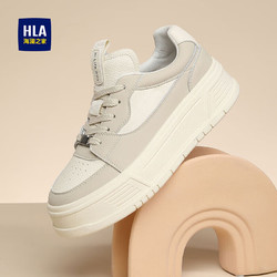 HLA 海澜之家 女鞋时尚休闲鞋透气轻便低帮板鞋HDAYXW1ACK033 米色36