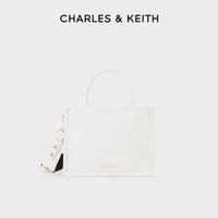 CHARLES & KEITH CHARLES＆KEITH新款CK2-30781842-1幻宙菱格大容量手提单肩托特包