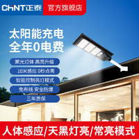 CHNT 正泰 太阳能灯路灯LED一体式智能人体感应遥控防水照明庭院灯农村