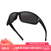 迪卡侬太阳眼镜户外徒步旅行MH500黑色新老-4073334 镜角logo2-B