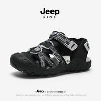 百亿补贴：Jeep 吉普 儿童包头凉鞋夏季夏款2024新款透气中大童防滑宝宝男童沙滩鞋