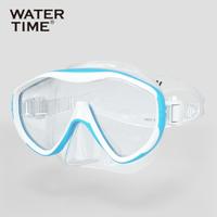 WATERTIME 蛙咚 儿童通用潜水镜大框单面浮潜面镜海边潜水护鼻游泳训练可用