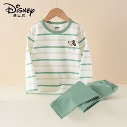 Disney 迪士尼 儿童纯棉空调服套装睡衣夏季新款男女童家居服秋衣秋裤内衣