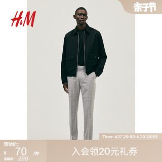 H&M 男装休闲裤 舒适直筒裤1074406
