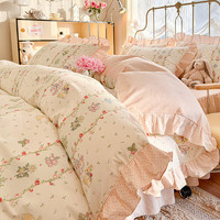 朗之舒 猫人公主风床上四件套纯棉全棉韩式床单被套 1.8m床-适合200x230cm
