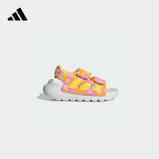 adidas ALTASWIM 2.0印花魔术贴休闲凉鞋婴童阿迪达斯轻运动 粉色/黄色 20码