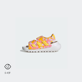 adidas ALTASWIM 2.0印花魔术贴休闲凉鞋婴童阿迪达斯轻运动 粉色/黄色 20码