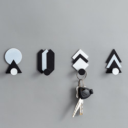 BOMAROLAN 堡瑪羅蘭 創意免打孔掛鉤壁掛式鑰匙收納入戶進門口墻上玄關裝飾掛件掛衣架