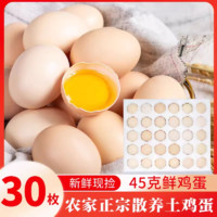 芮瑞 农家果园散养鸡蛋土鸡蛋笨鸡蛋30枚45g/枚珍珠棉包装