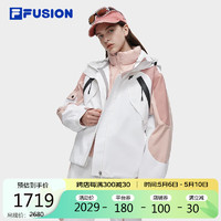 FILA 斐乐 FUSION 斐乐潮牌羽绒服两件套女2023冬时尚宽松保暖上衣