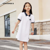 Converse匡威儿童装连衣裙2024夏季女童中大童公主裙子CNVG-DR-G012 纯白色 110/56