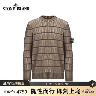 STONE ISLAND 石头岛 7915513D1 长袖无帽条纹针织上衣 橄榄色 M