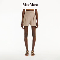 MaxMara 2024春夏女装棉质直筒短裤1781014206 黏土色 42