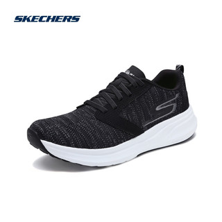 SKECHERS 斯凯奇 跑步鞋女运动鞋减震舒适休闲鞋轻便女鞋子 15200-BKW 黑色/白色 35