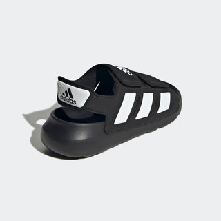 adidas ALTASWIM 2.0 C魔术贴休闲凉鞋男小童阿迪达斯轻运动 黑色/白 28码