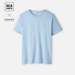 HLA 海瀾之家 短袖T恤男24輕商務經典系列涼感刺繡短袖男夏季
