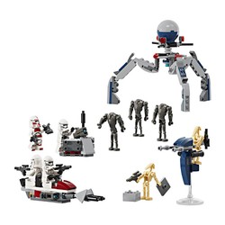 LEGO 乐高 75372克隆人士兵与战斗机器人战斗套装 儿童益智积木玩具