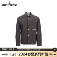 STONE ISLAND石头岛 24春夏 MARINA系列长袖透气衬衫 深灰色 8015109X3 M