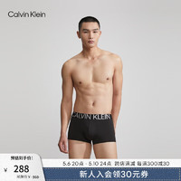 Calvin Klein内衣男士醒目提花轻薄贴身防夹臀低腰四角裤平角内裤NB1702O 001-黑色 M