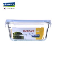 Glasslock 微烤两用钢化玻璃保鲜盒冰箱收纳饭盒 1650ml 方形