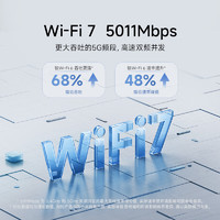 Xiaomi 小米 BE5000 5000Mbps 家用千兆无线路由器 Wi-Fi 7