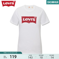 Levi's 李维斯 24夏季新款女士做旧logo印花复古休闲短袖T恤