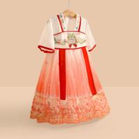 小虎·帕蒂 女童中国风汉服连衣裙24夏新款儿童古风裙子