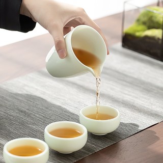 苏氏陶瓷（SUSHI CERAMICS）玉翡翠功夫茶具套装泡茶盖碗茶壶茶洗茶叶罐春盒装