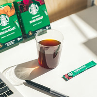 星巴克（Starbucks）速溶美式黑咖啡粉重度烘焙2.3g*10条 便携即冲法国