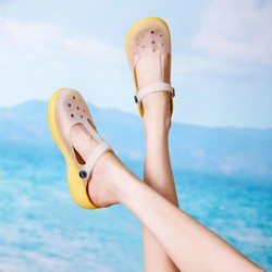 ACESC 艾斯臣 24夏新款女凉鞋包头厚底透气沙滩鞋平底镂空洞洞鞋