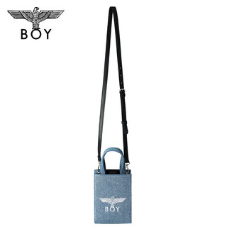 BOY LONDON24斜挎包经典logo撞色印花牛仔斜跨手机包N85008 蓝色