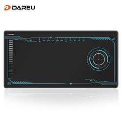 Dareu 達爾優 PG-D84-瞄準鏡電競游戲鼠標墊超大號 800*400*4mm加厚鎖邊辦公鍵盤電腦書桌墊 藍黑色