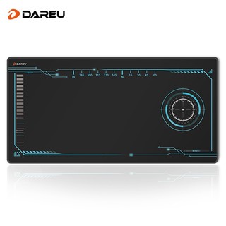 Dareu 达尔优 PG-D84-瞄准镜电竞游戏鼠标垫超大号 800*400*4mm加厚锁边办公键盘电脑书桌垫 蓝黑色