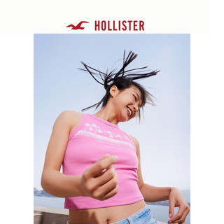 HOLLISTER24春夏新款美式辣妹罗纹图案高领背心上衣 女 358528-1