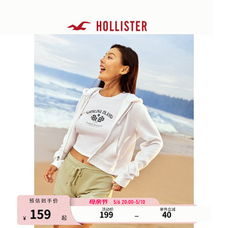 HOLLISTER24春夏新款辣妹休闲宽松Logo海豚毛圈布短裤女 KI349-4208