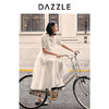 DAZZLE地素邱天同款 毛针织衫24夏女装魔力针织短袖上衣 白色 S