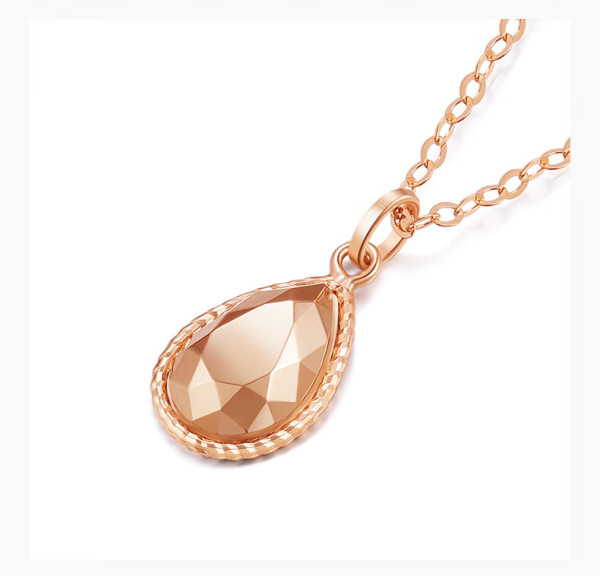 谢瑞麟(tsl)母亲节 18k金项链几何方形梨形彩金套链be652-be654 be654