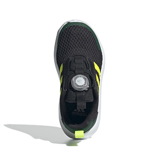 阿迪达斯 （adidas）童鞋夏季男小童网面透气运动一脚蹬跑步鞋ID3377 黑色 28.5码 