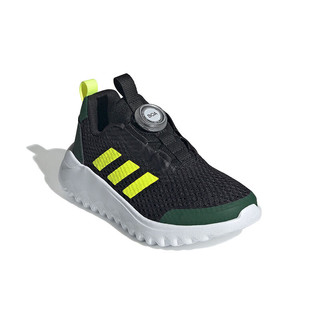 阿迪达斯 （adidas）童鞋夏季男小童网面透气运动一脚蹬跑步鞋ID3377 黑色 35.5码 