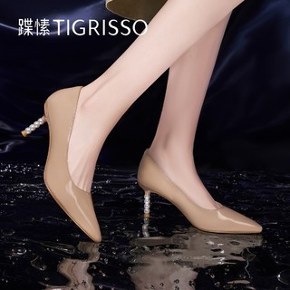 tigrisso 蹀愫 春夏新款法式珍珠细高跟气质百搭通勤高跟鞋女鞋TA43114-11